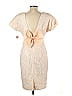 Datiani Jacquard Damask Brocade Ivory Cocktail Dress Size 10 - photo 2
