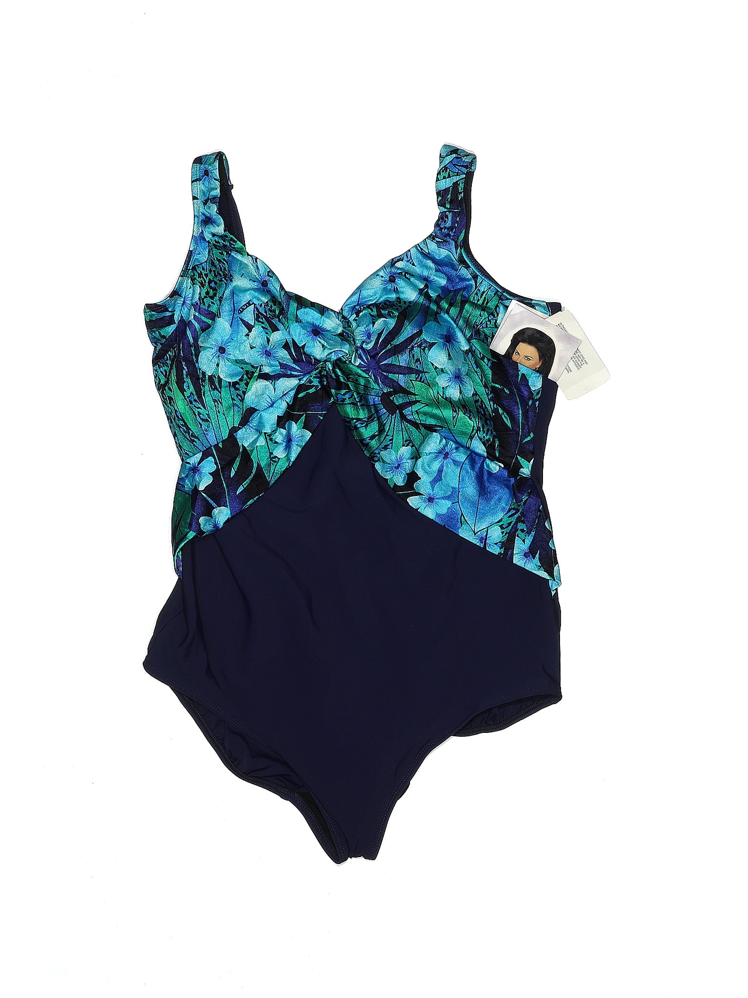 Delta Burke Jacquard Marled Tortoise Floral Motif Snake Print Acid Wash