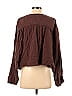 Day + Moon 100% Cotton Brown Long Sleeve Blouse Size S - photo 2