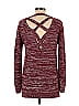 Madison Lilly Marled Tweed Burgundy Pullover Sweater Size L - photo 2