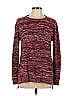 Madison Lilly Marled Tweed Burgundy Pullover Sweater Size L - photo 1