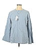 Assorted Brands Blue Long Sleeve Blouse Size XL - photo 1