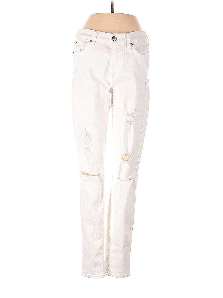 Pre-owned 7 For All Mankind Jeans In White
