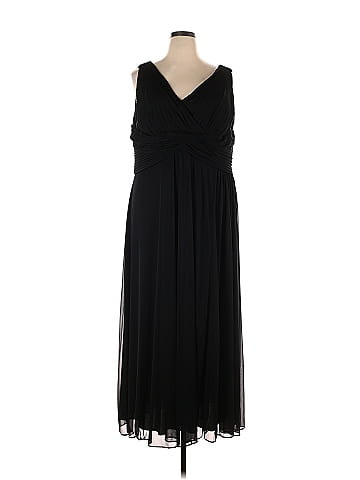 Alex Evenings 100 Polyester Black Cocktail Dress Size 22w Plus