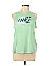 Nike 100% Polyester Green Sleeveless T-Shirt Size L - photo 1