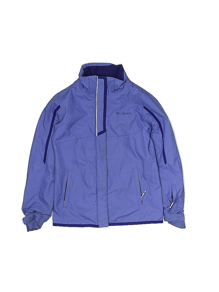 Columbia 100% Nylon Blue Track Jacket Size 10 - 12 - photo 1