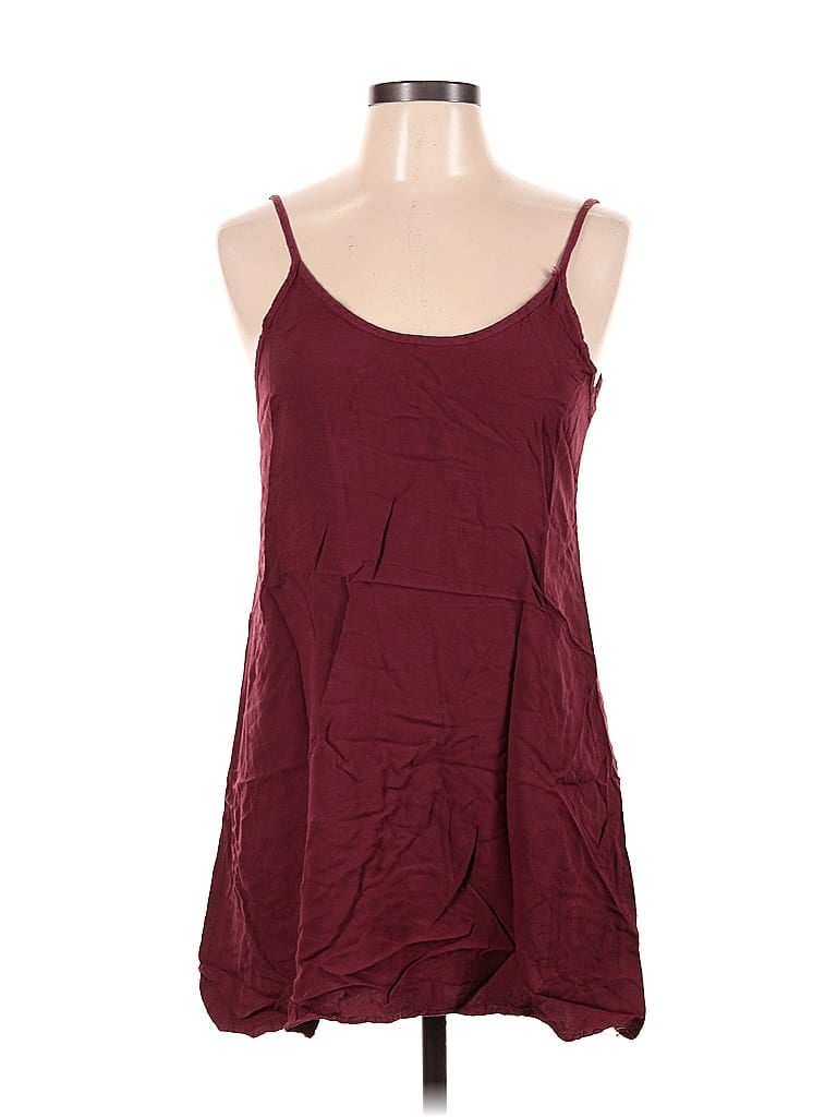 Pre-owned Brandy Melville Sleeveless Blouse In Burgundy
