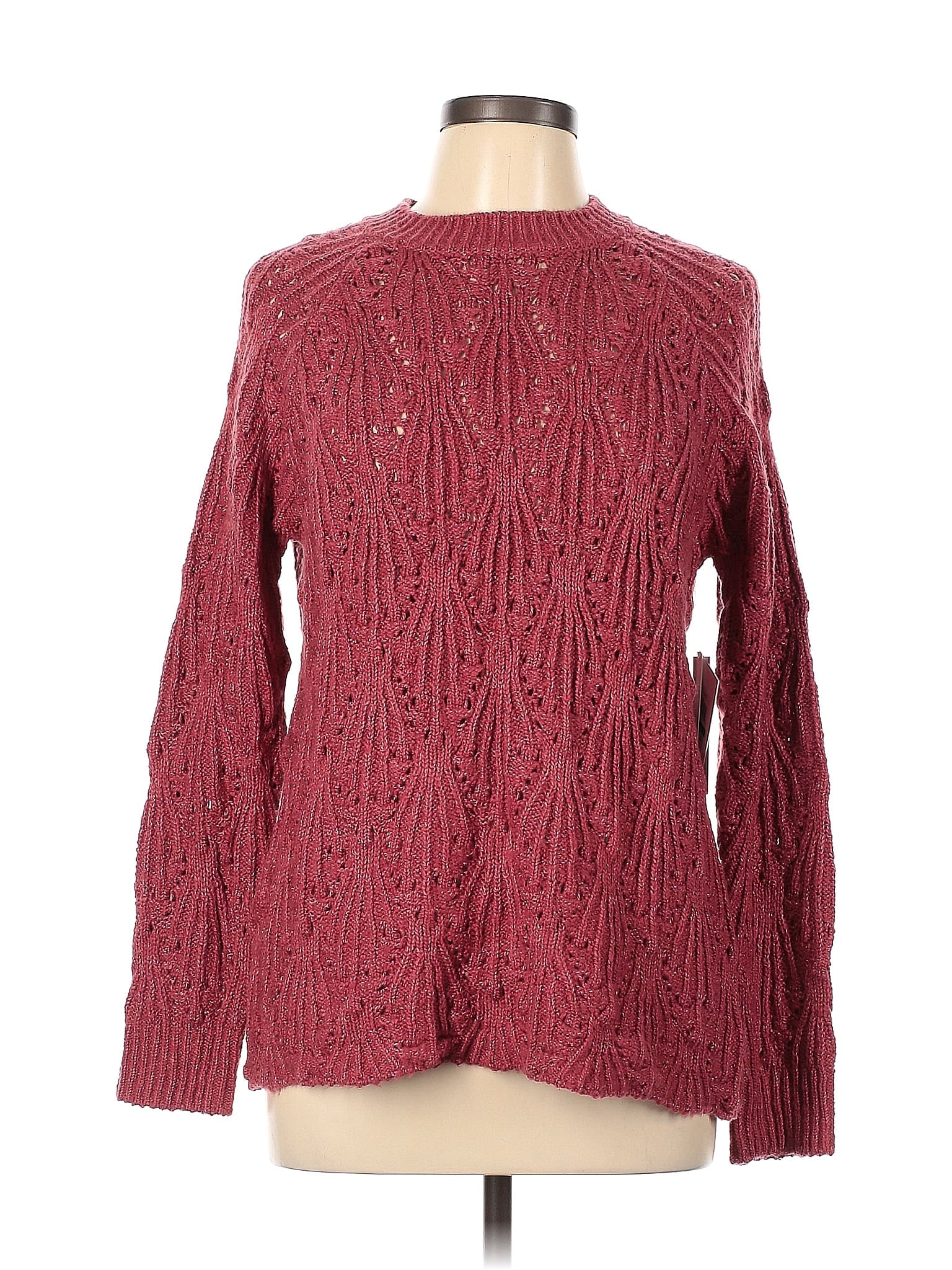 Kensie Women's Cotton Blend Sweater – Balloon Sleeves & V-Knit Detail
