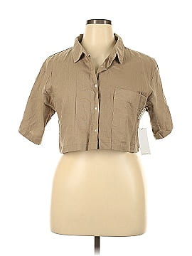Kendall & Kylie 3/4 Sleeve Button-Down Shirt (view 1)