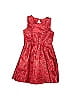 Rare Editions Jacquard Damask Brocade Red Special Occasion Dress Size 7 - photo 2