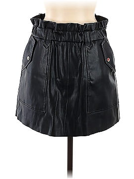 Zara Faux Leather Skirt (view 1)