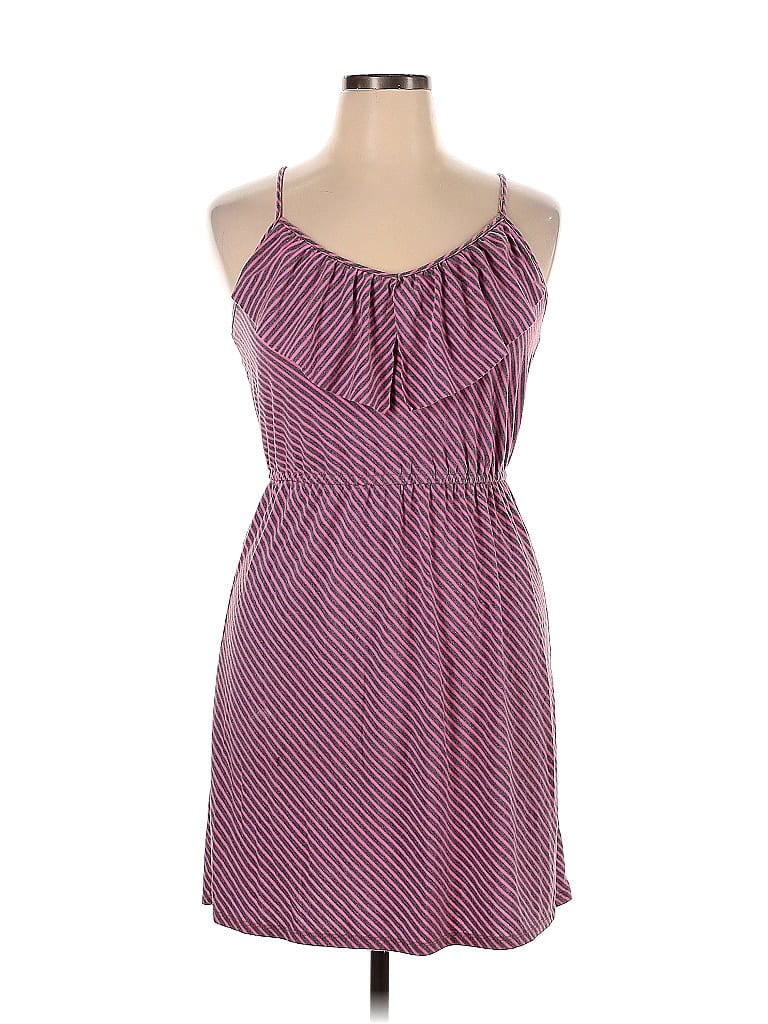 Mossimo Supply Co. Chevron-herringbone Hearts Polka Dots Purple Casual Dress Size XL - photo 1