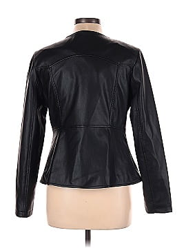 Black Tape_ Faux Leather Jacket (view 2)