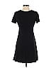 Uniqlo Solid Black Casual Dress Size XS - photo 2