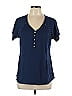 Style&Co Blue Short Sleeve Top Size XL - photo 1