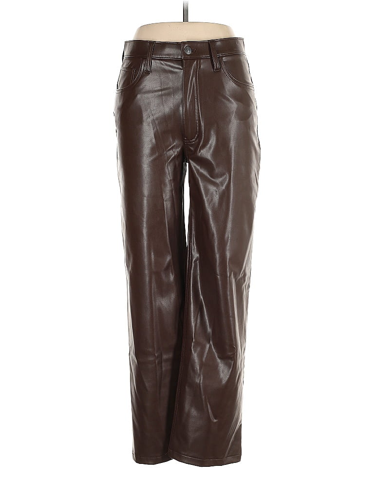 Abercrombie & Fitch Brown Faux Leather Pants Size 10 - photo 1