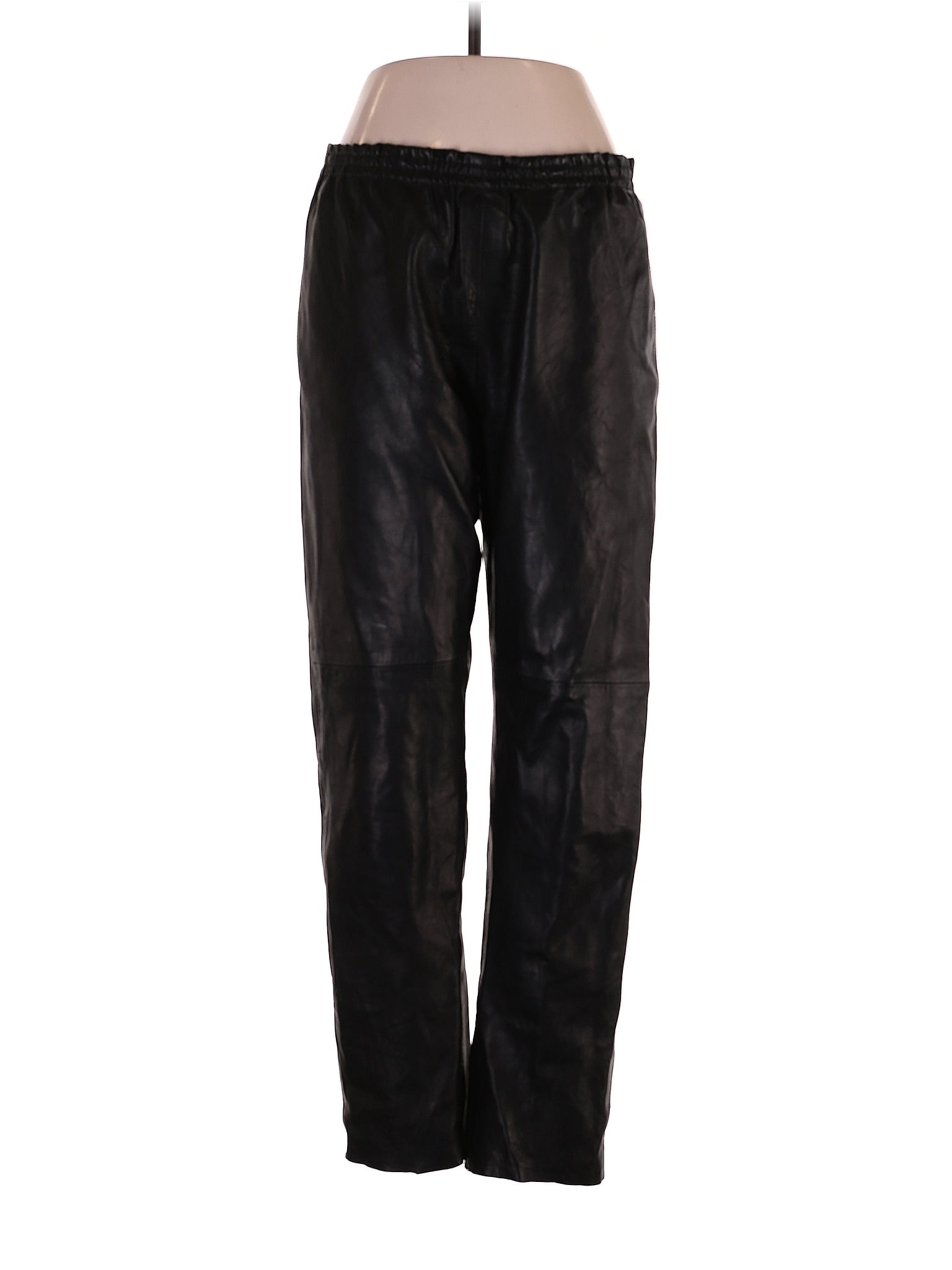 Pantalon En Cuir Et Rayonne Taille 10 - Style SMH, Coupe Régulière, Sans étiquettes