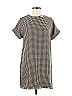 Primark 100% Polyester Houndstooth Checkered-gingham Grid Plaid Graphic Gray Casual Dress Size 6 - photo 1
