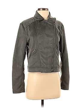 Peach Faux Leather Jacket (view 1)
