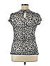 Hot Options Damask Batik Animal Print Leopard Print Silver Short Sleeve T-Shirt Size 16 - photo 2