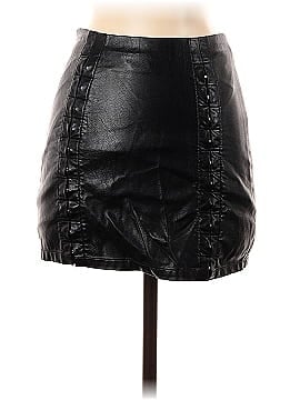 steele. Faux Leather Skirt (view 2)