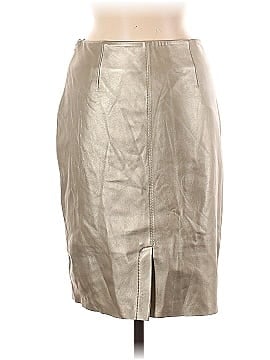 Ecru Leather Skirt (view 2)