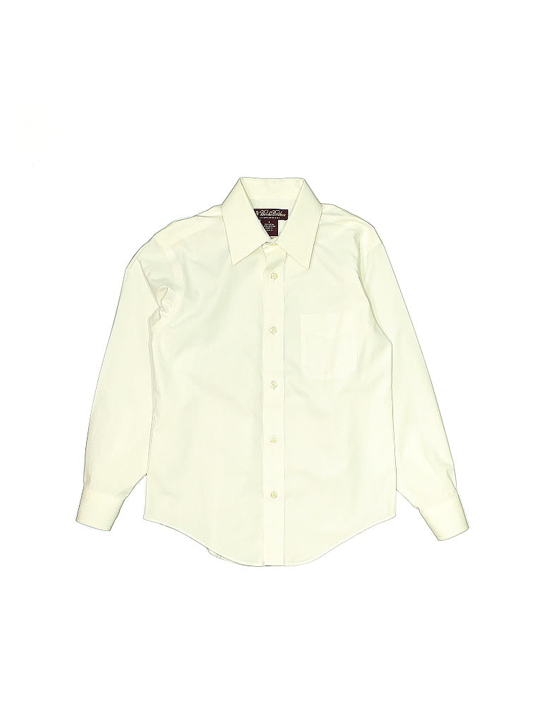 Brooks Brothers 100% Cotton Solid Yellow Ivory Long Sleeve Button-Down Shirt Size 8 - photo 1