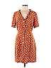 Primark 100% Polyester Orange Casual Dress Size 12 - photo 1