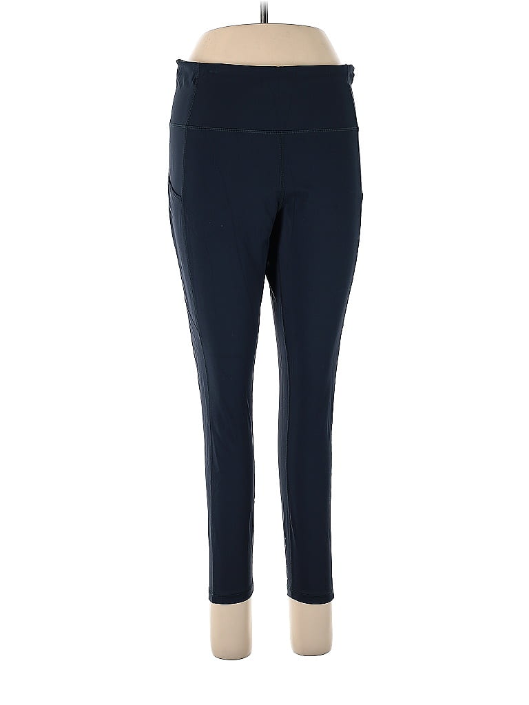 Crz Yoga Solid Blue Yoga Pants Size XL (Estimated) 56 off ThredUp