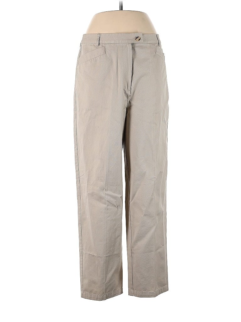 Talbots 100% Cotton Gray Dress Pants Size 14 (Petite) - photo 1