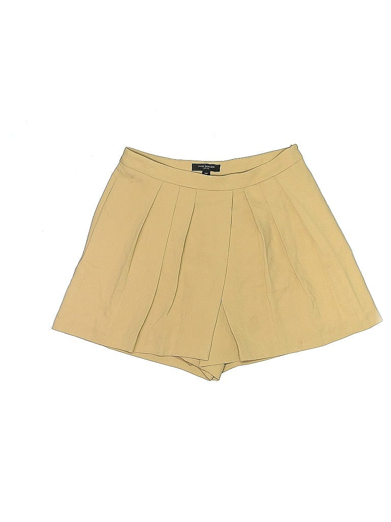 Ann Taylor 100% Polyester Solid Tan Skort Size 4 (Petite) - photo 1