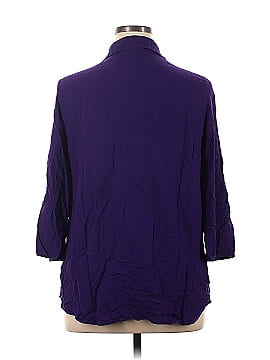 Woman Within 3/4 Sleeve Button-Down Shirt (view 2)
