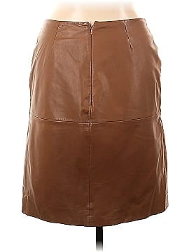 Donna Karan New York Faux Leather Skirt (view 2)