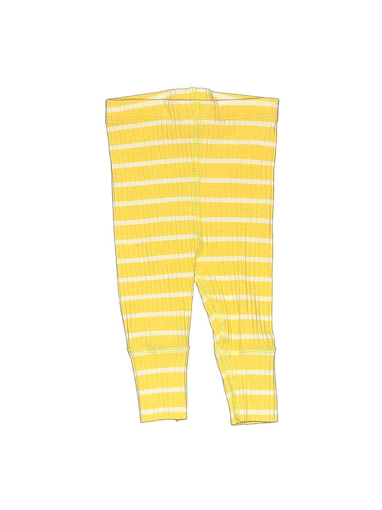 Hanna Andersson Stripes Yellow Casual Pants Size 0-3 mo - photo 1