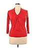 Etcetera Red Long Sleeve Top Size XL - photo 1