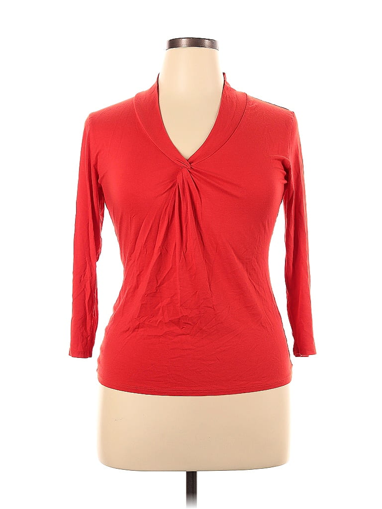Etcetera Red Long Sleeve Top Size XL - photo 1