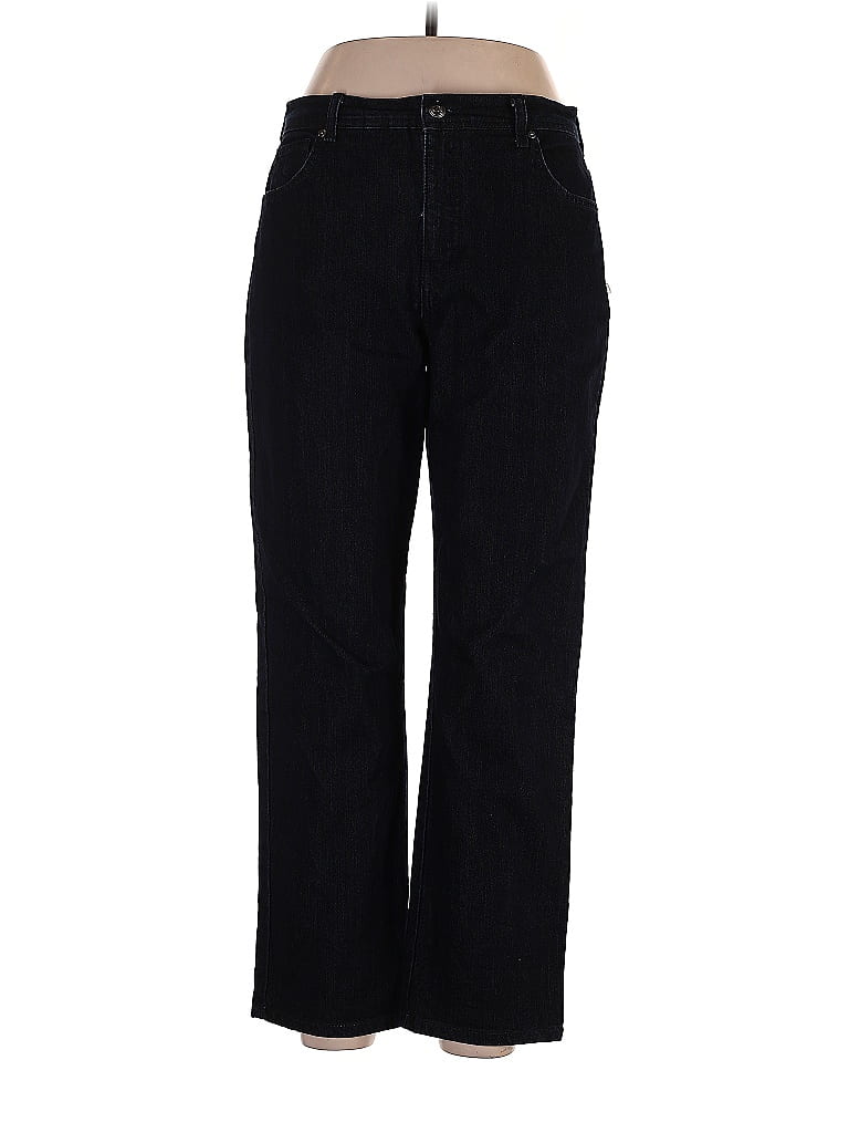 Gloria Vanderbilt Solid Black Jeans Size 14 - photo 1