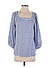 Ann Taylor LOFT 100% Polyester Blue Long Sleeve Blouse Size S - photo 1