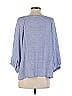 Ann Taylor LOFT 100% Polyester Blue Long Sleeve Blouse Size S - photo 2