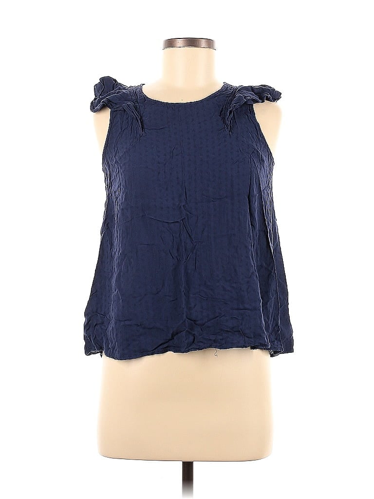 Pre-owned Karl Marc John Sleeveless Blouse In Blue