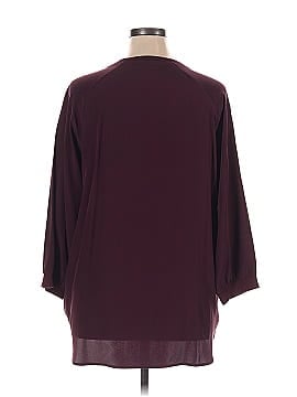 R | Label 3/4 Sleeve Silk Top (view 2)
