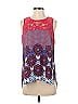 Pale Sky 100% Polyester Red Sleeveless Blouse Size S (Petite) - photo 1