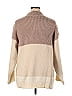 Ann Taylor Color Block Tan Turtleneck Sweater Size XL - photo 2