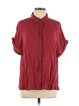 a.n.a. A New Approach Short Sleeve Button-Down Shirt (view 1)