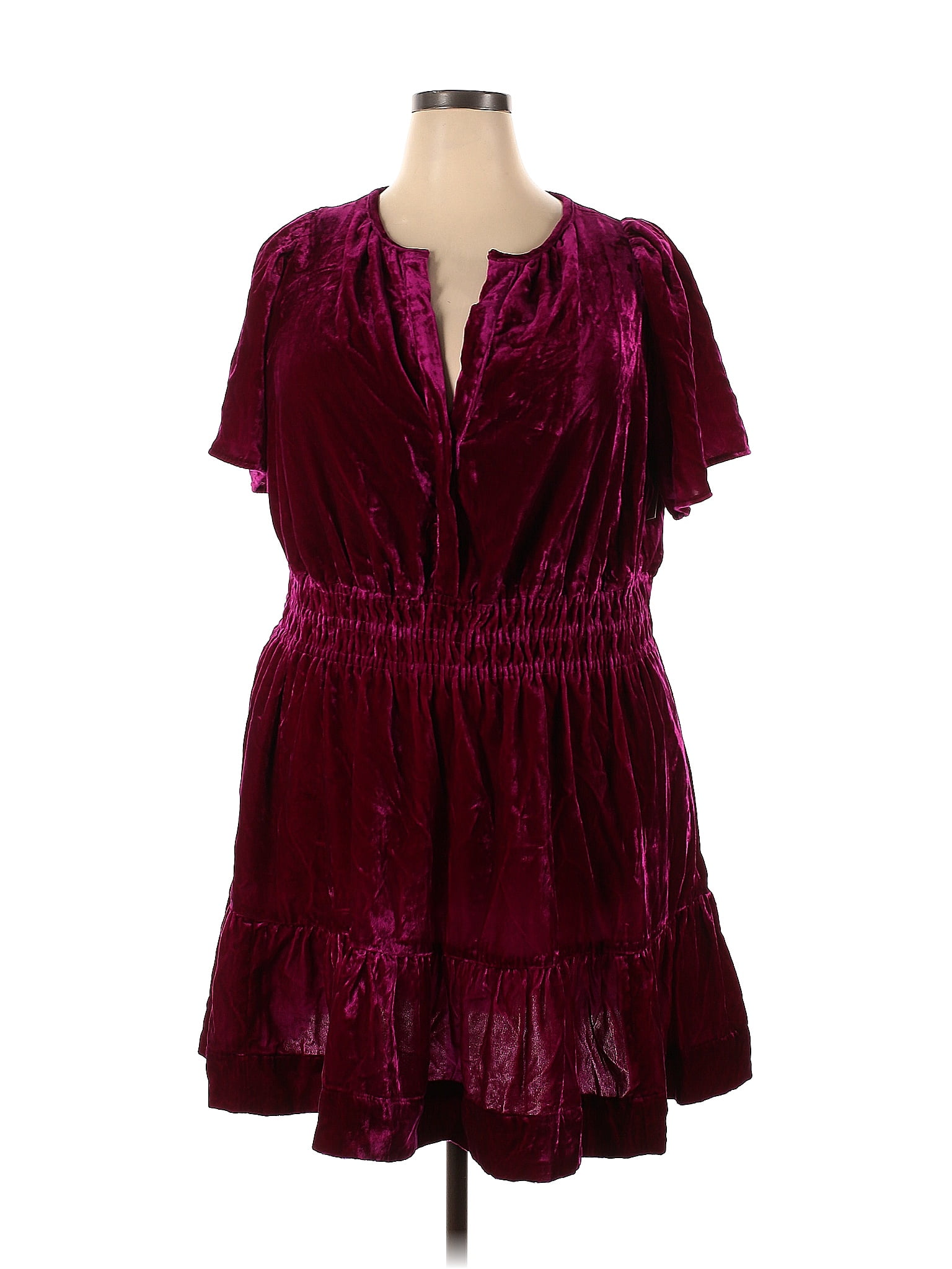 Anthropologie Burgundy Casual Dress Size 2X (Plus) - 37% off | ThredUp