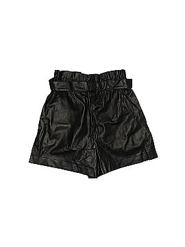 Zara Basic Faux Leather Shorts (view 2)