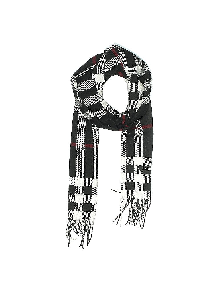 Dillard's Plaid Gray Scarf One size - photo 1