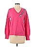 Ann Taylor LOFT Floral Motif Pink Pullover Sweater Size S - photo 1