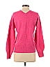Ann Taylor LOFT Floral Motif Pink Pullover Sweater Size S - photo 2