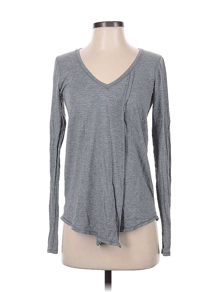 Lululemon Athletica Gray Long Sleeve T-Shirt Size 4 - photo 1
